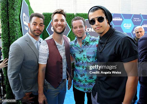 Boy Band O-Town attends the 2014 Young Hollywood Awards brought to you by Mr. Pink held at The Wiltern on July 27, 2014 in Los Angeles, California.