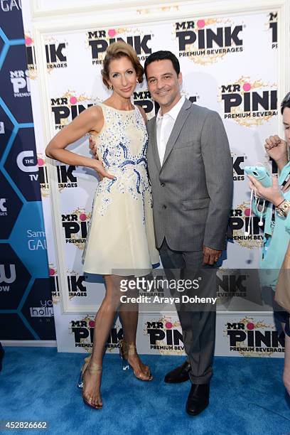 Actors Alysia Reiner and David Alan Basche attend the 2014 Young Hollywood Awards brought to you by Mr. Pink held at The Wiltern on July 27, 2014 in...