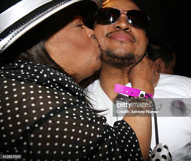 Irene Mama Stokes and son Chris Stokes during Christopher Brian Fashion Show Hosted by Chris Stokes at The Hard Rock Hotel in Las Vegas, Nevada,...