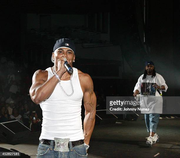 Nelly and Murphy Lee during Nelly, Fat Joe and T.I. In Concert at Madison Square Garden - April 15, 2005 at Madison Square Garden in New York City,...