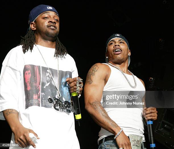 Murphy Lee and Nelly during Nelly, Fat Joe and T.I. In Concert at Madison Square Garden - April 15, 2005 at Madison Square Garden in New York City,...