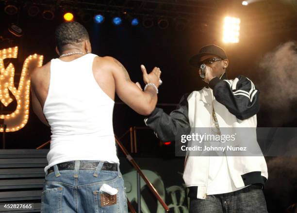 Nelly and Fabolous during Nelly, Fat Joe and T.I. In Concert at Madison Square Garden - April 15, 2005 at Madison Square Garden in New York City, New...