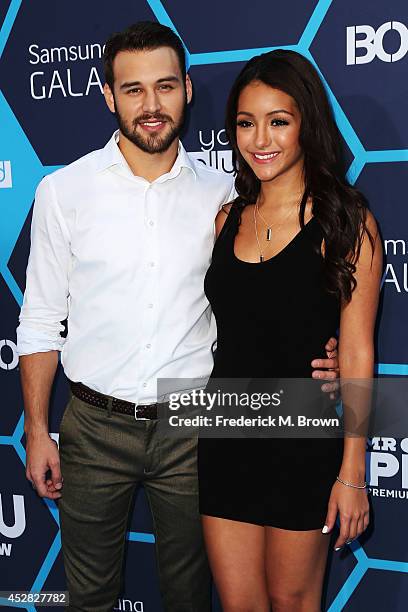 Actor Ryan Guzman and tv personality Melanie Iglesias attend the 2014 Young Hollywood Awards held at The Wiltern on July 27, 2014 in Los Angeles,...