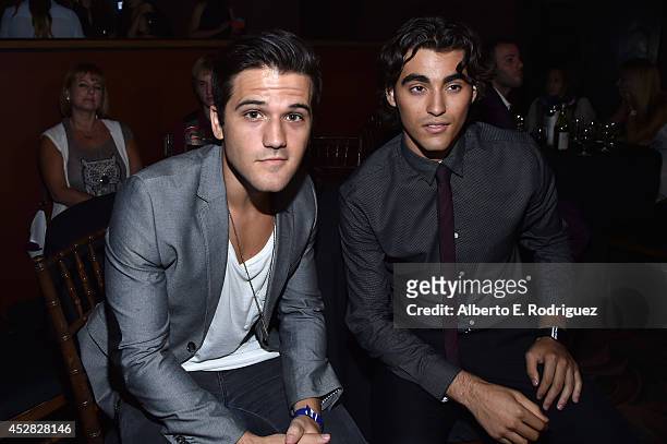 Actor Blake Michael and guest in the audience at the 2014 Young Hollywood Awards brought to you by Samsung Galaxy at The Wiltern on July 27, 2014 in...