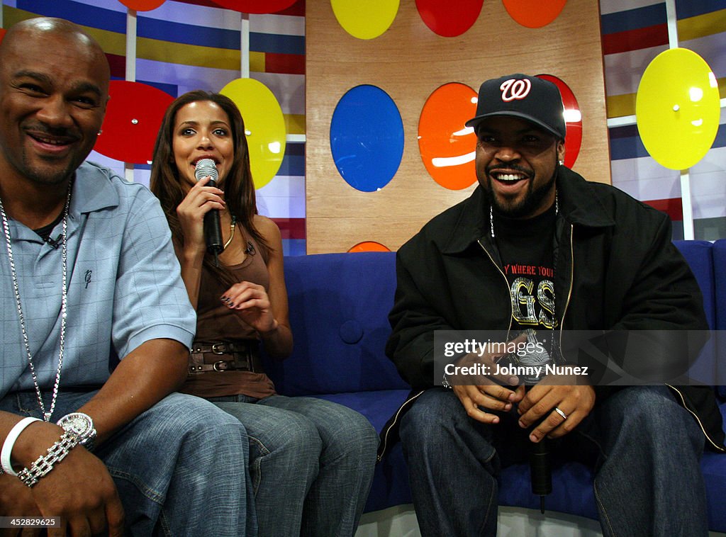 Mariah Carey and Ice Cube Visit BET's 106 & Park - April 13, 2006