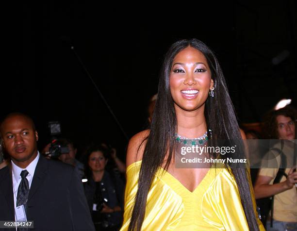 Kimora Lee Simmons during Olympus Fashion Week Spring 2006 - Baby Phat - Front Row and Backstage at Radio City Music Hall in New York City, New York,...