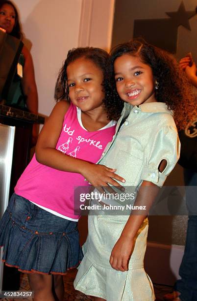 Madison Hilton and Ming Lee Simmons during Olympus Fashion Week Spring 2006 - Baby Phat - Front Row and Backstage at Radio City Music Hall in New...