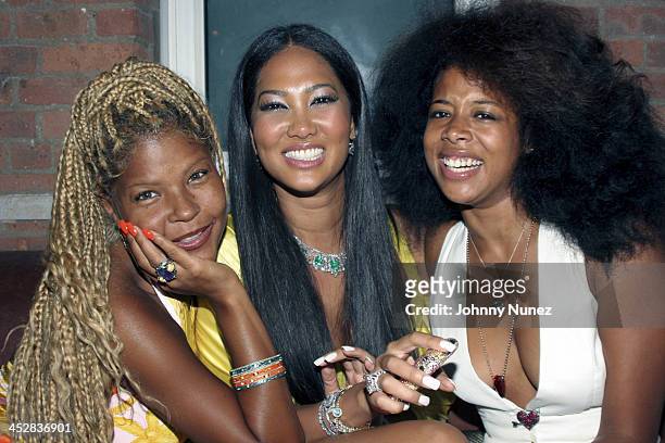 Misa Hilton-Brim,Kimora Lee Simmons and Kelis during Baby Phat After Party V.I.P. Room - September 11, 2005 at Guest House in New York, New York,...