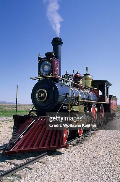 Union Pacific steam engine No. 119 was built in in 1868 and made history as one of the two locomotives to meet at Promontory Summit, Utah, during the...