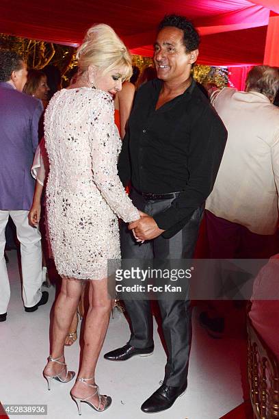 Ivana Trump and Marcantonio Rota attend the Monika Bacardi Summer Party 2014 St Tropez at Les Moulins de Ramatuelle on July 27, 2014 in Saint Tropez,...