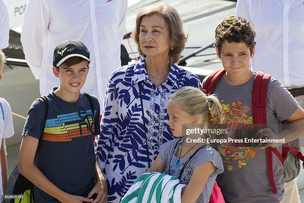 Spanish Royals Sighting In Mallorca - July 28, 2014