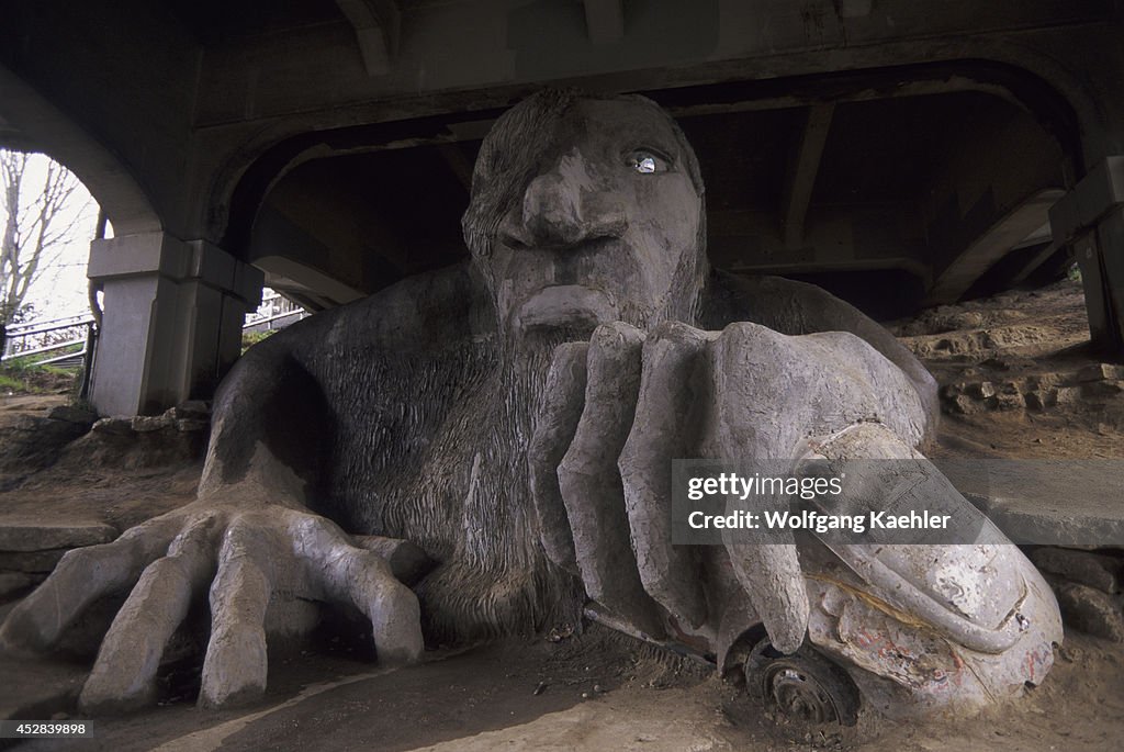USA, Washington, Seattle, Fremont, Fremont Troll Under...