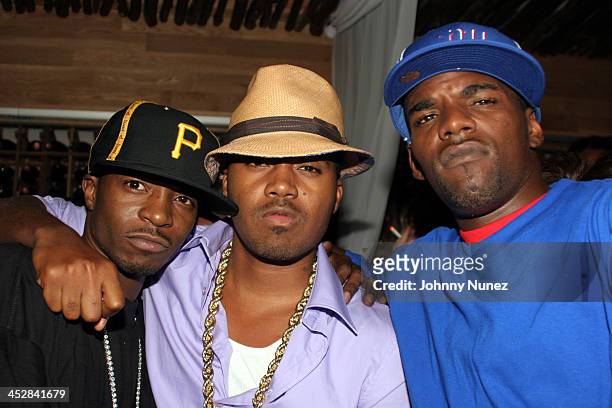 Jungle, Nas and Guest during Nas Birthday Party - September 12, 2005 at Butter in New York City, New York, United States.