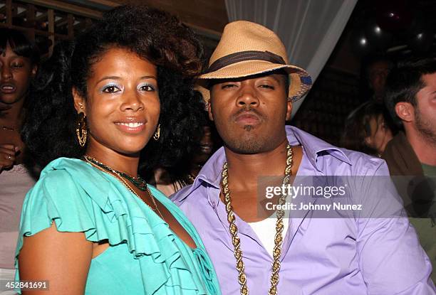 Kelis and Nas during Nas Birthday Party - September 12, 2005 at Butter in New York City, New York, United States.