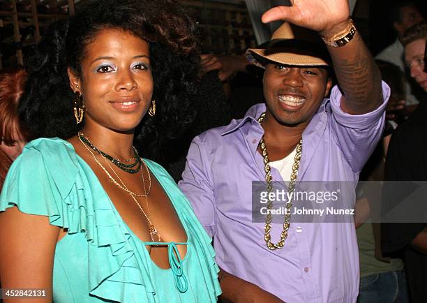 Kelis and Nas during Nas Birthday Party - September 12, 2005 at Butter in New York City, New York, United States.