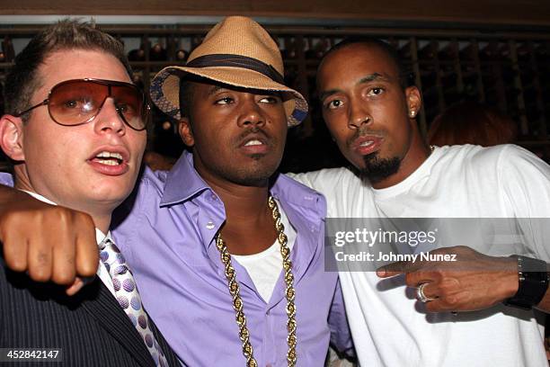 Scott Storch, Nas and Dallas Austin during Nas Birthday Party - September 12, 2005 at Butter in New York City, New York, United States.