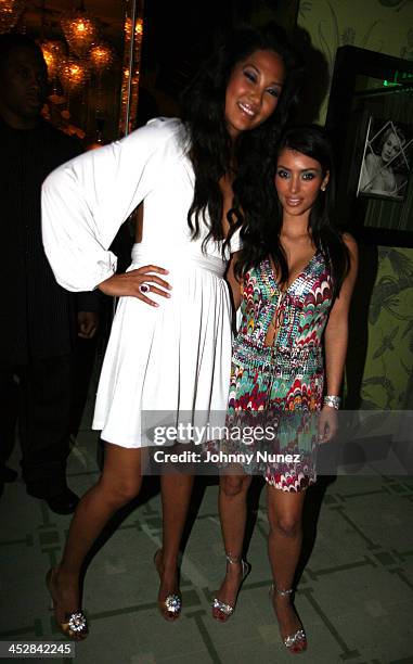 Kimora Lee Simmons and Kim Kardashian during Kimora Lee Simmons Presents KLS Fall 2007 Collection - Inside at Social Hollywood in Los Angeles,...