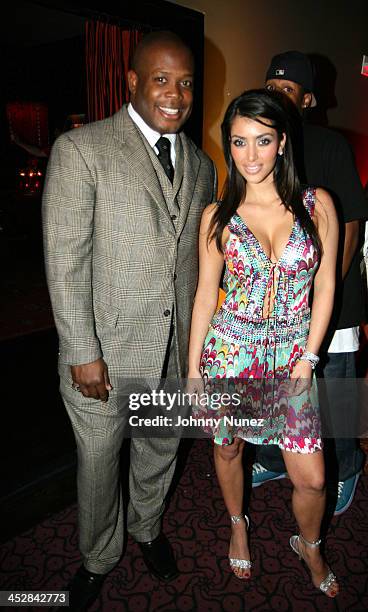 Damien Douglas and Kim Kardashian during Kimora Lee Simmons Presents KLS Fall 2007 Collection - Inside at Social Hollywood in Los Angeles,...