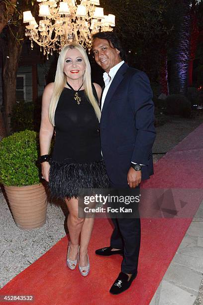 Monika Bacardi and David Kane attend the Monika Bacardi Summer Party 2014 St Tropez at Les Moulins de Ramatuelle on July 27, 2014 in Saint Tropez,...