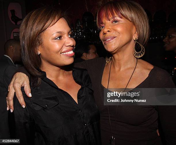 Quinn Rhone and Sylvia Rhone attend Sylvia Rhones' surprise birthday party at Norwood on March 10, 2009 in New York City, New York.