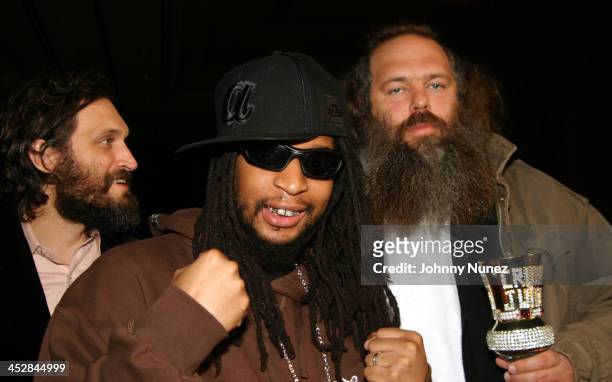 Vincent Gallo, Lil' Jon and Rick Rubin during 2005 Adult Video News Awards at Venetian Hotel in Las Vegas, Nevada, United States.