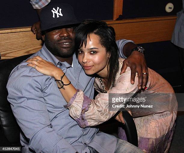 Black Thought and Zoe Kravitz attend the The Roots' private listening session at Legacy Studios on May 20, 2010 in New York City.