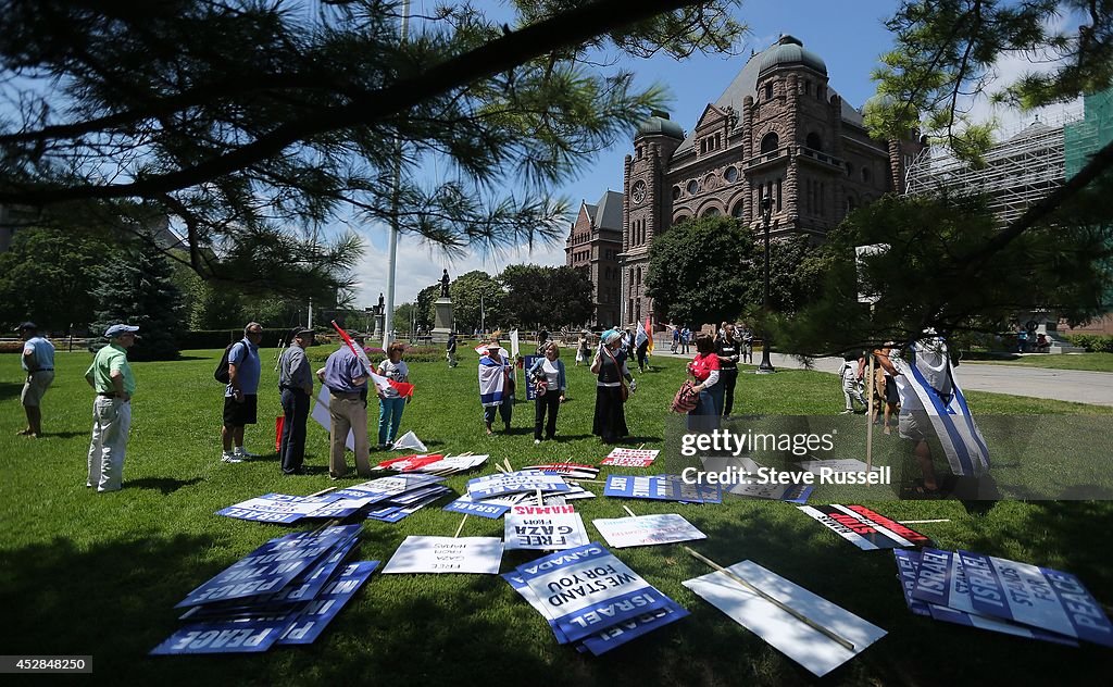 Pro-Israel Torontonians gathered at Queen's Park to hold a peaceful, positive rally and pray for peace, truth and co-existence