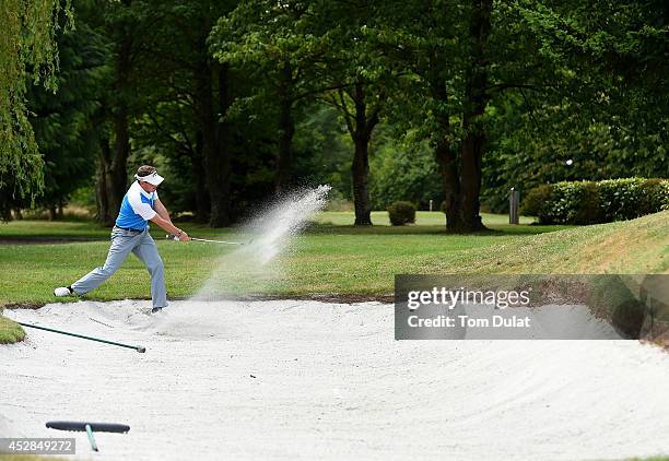 Christopher Devonport of Windlesham Golf Club in action during the Golfbreaks.com PGA Fourball Championship - Southern Regional Qualifier at Woodcote...