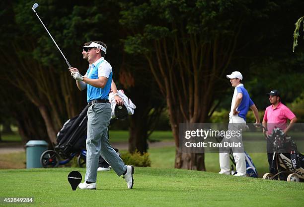 Christopher Devonport of Windlesham Golf Club tees off from tthe 3rd hole during the Golfbreaks.com PGA Fourball Championship - Southern Regional...