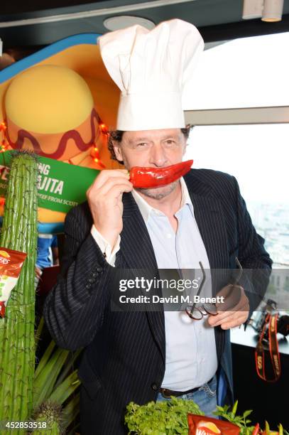 Marco Pierre White attends the 'Walkers 'Do Us A Flavour' finalists launch at Paramount, Centre Point on July 28, 2014 in London, England.