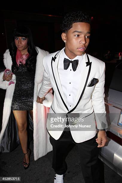 Nicki Minaj and Justin Dior Combs attend Justin Dior Comb's 16th birthday party at M2 Ultra Lounge on January 23, 2010 in New York City.