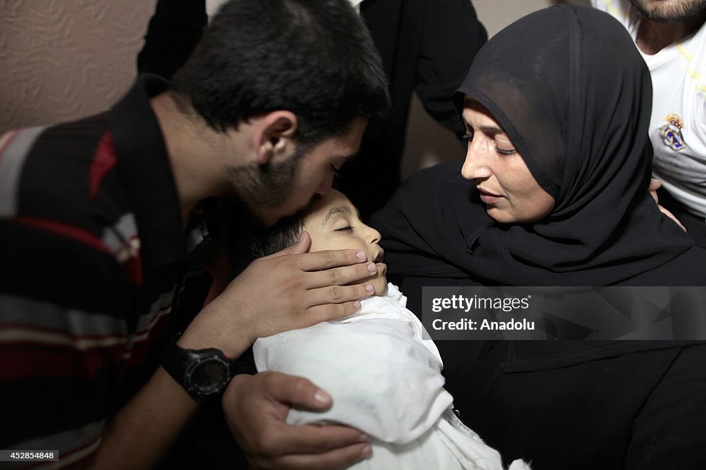 The funeral ceremony of Samih Junaid killed in Israeli strike