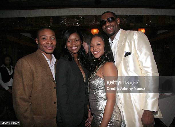 Mike Wikles and wife with Savannah Brinson and LeBron James *Exclusive Coverage*