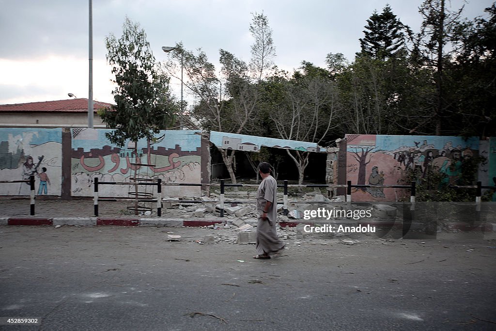 Israeli airstrike hits wall of the Al-Shifa Hospital