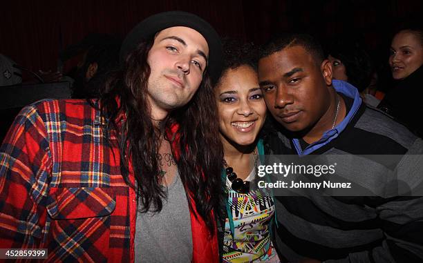 Yelawolf, Amanda Diva and KP attend Mick Boogie's birthday celebration at Mr. West on March 30, 2009 in New York City.