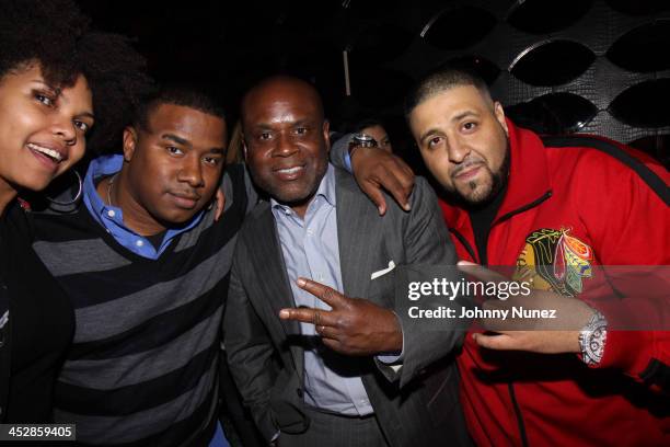 Adesina, KP, L.A. Reid and DJ Khaled attend Mick Boogie's birthday celebration at Mr. West on March 30, 2009 in New York City.