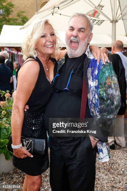 Sabine Christiansen and Udo Walz attend Udo Walz's 70th Birthday celebration at BAR jeder Vernunft on July 28, 2014 in Berlin, Germany.