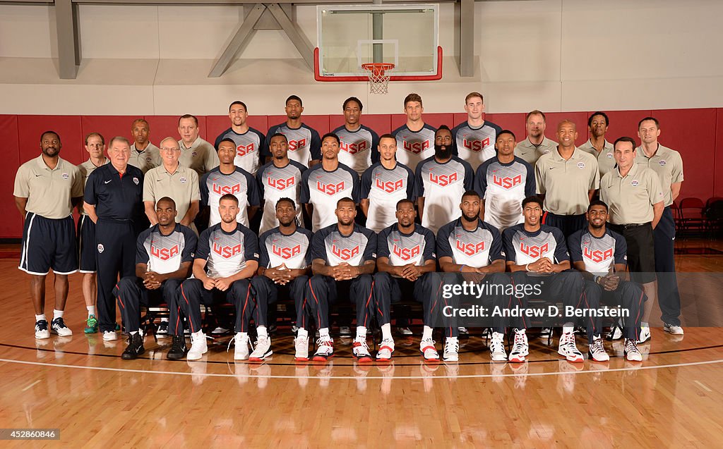 2014 USA Basketball Men's National Team Photo