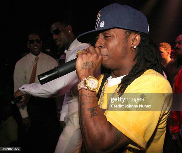 LeBron James and Lil Wayne *Exclusive Coverage* during LeBron James 21st Birthday Party with Performance by Lil' Wayne at House of Blues in...