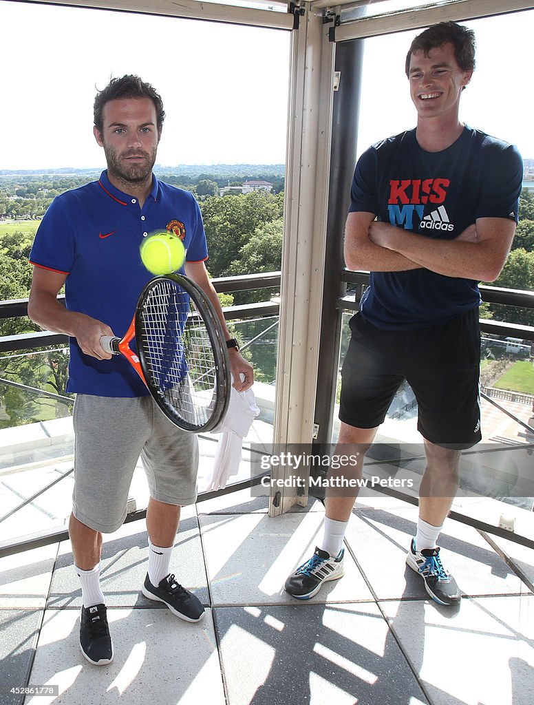 Manchester United Players Visit Citi Open Tennis Players In Washington