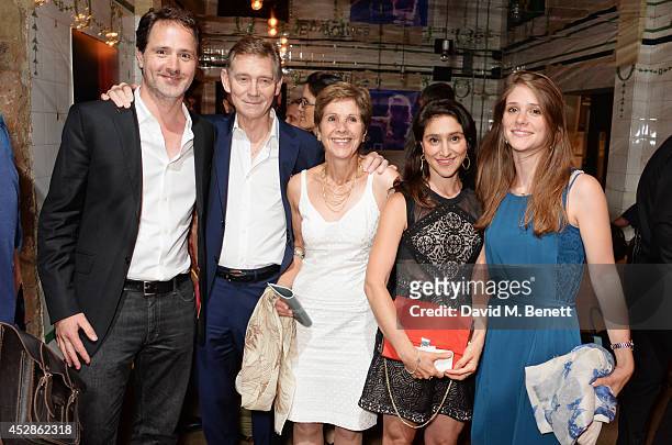 Georgina Simpson, Joshua Andrews, Anthony Andrews, Jessica Andrews and Amy-Samantha Andrews attend an after party following the press night...