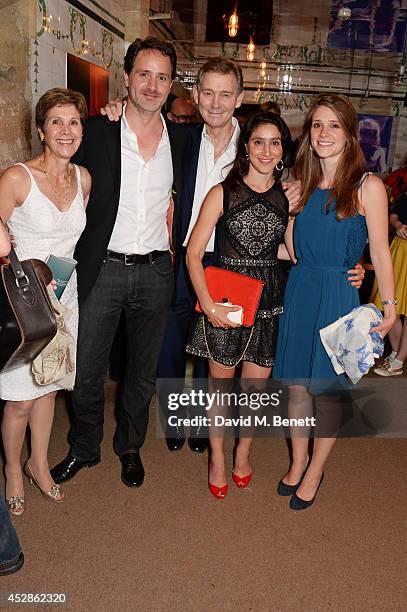 Georgina Simpson, Joshua Andrews, Anthony Andrews, Jessica Andrews and Amy-Samantha Andrews attend an after party following the press night...