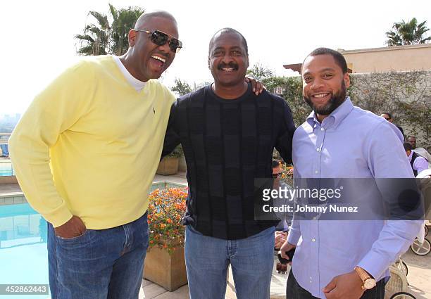 Big Jon Platt, Matthew Knowles, and Kerry Krucial Brothers attend the 2010 ASCAP Grammy Nominee Brunch at Sunset Tower on January 30, 2010 in West...