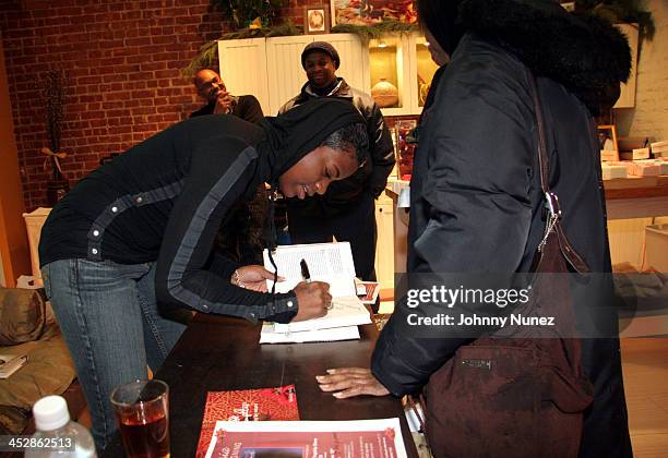 Fantasia Barrino during Fantasia Barrino Signs Her Book Life is Not a Fairy Tale - December 16, 2005 at Carols Daughter Harlem Flagship Store in New...