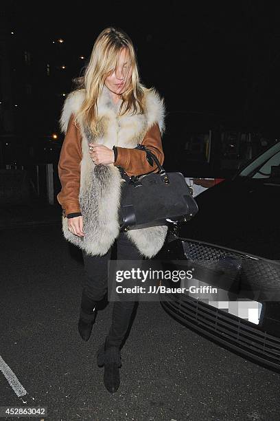 Kate Moss is seen on February 02, 2012 in London, United Kingdom.