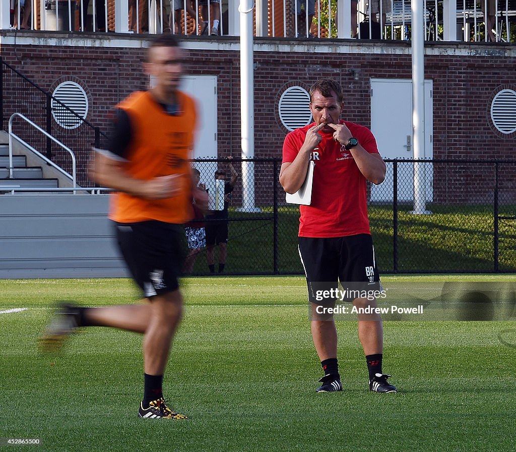 Liverpool FC Training Session At Princeton University