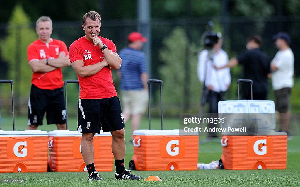 Liverpool FC Training Session At Princeton University