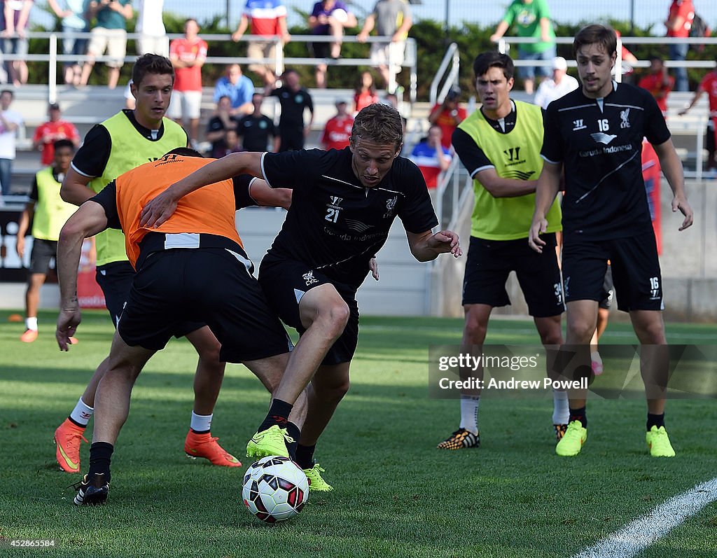 Liverpool FC Training Session At Princeton University