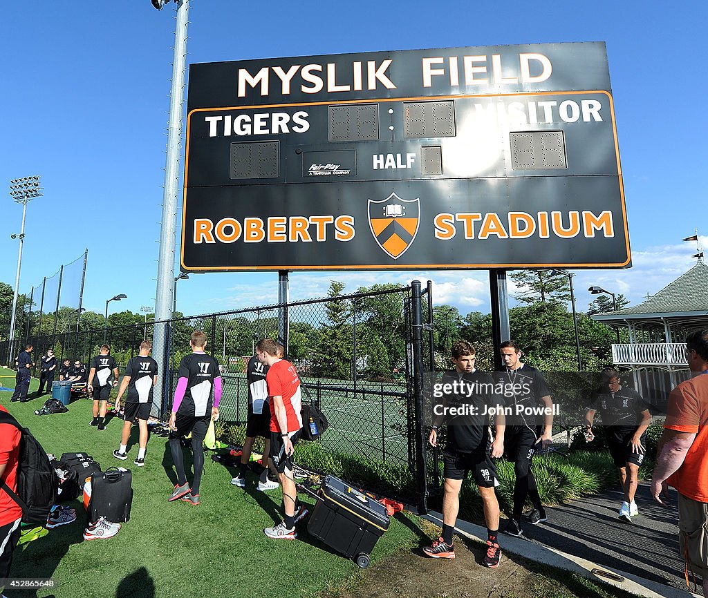 Liverpool FC Training Session At Princeton University