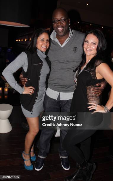Angela Yee, Mike Kyser and Deirdre Maloney attend Bottles & Strikes Tuesday Celebrity Bowling at Lucky Strike Lanes & Lounge on February 9, 2010 in...